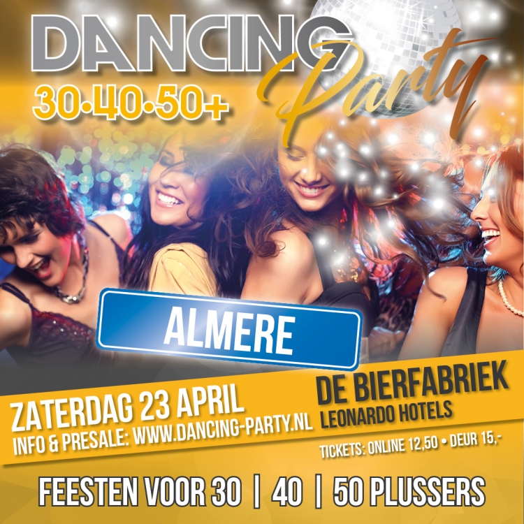 30+, 40+, 50+ Dancing Party @ Bierfabriek Almere