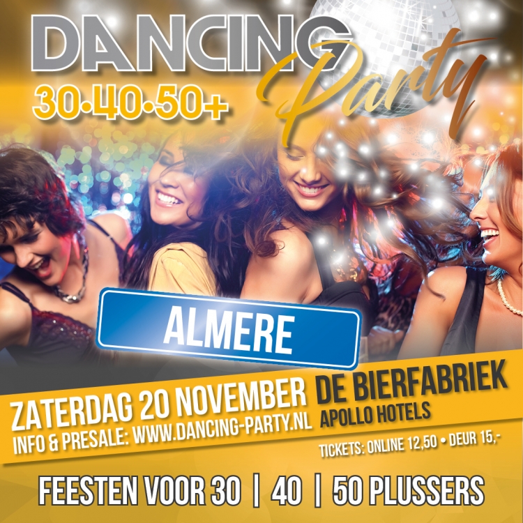 30+, 40+ en 50+ Dancing Party Almere